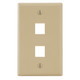 Classic 2 Ports Faceplate for EZ®/HD Style in Single Gang - Ivory - IC107F02IV Classic 2 Ports Faceplate for EZ®/HD Style in Single Gang - Ivory - IC107F02IV